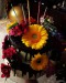 Nahý dort s živými květy 